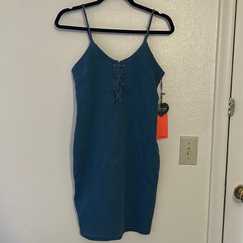 Denim corset dress NWT